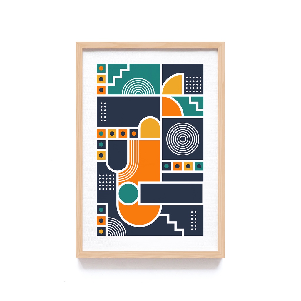 Jual Poster Wall Decor Art Print Minimalis Frame Kayu Dekorasi Dinding ...