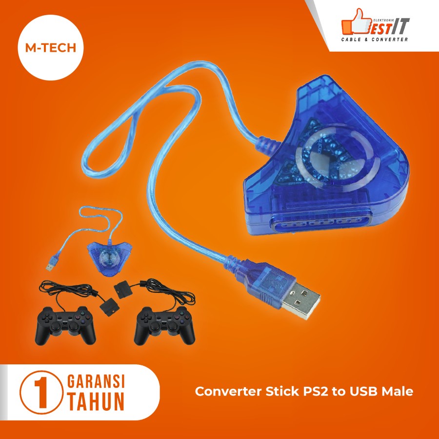 Jual Converter USB to PS 2 Double For Gamepad / Stick PS2 To PS 3 ...