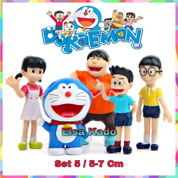 Jual ACTION FIGURE DORAEMON SET ISI 5 PCS NOBITA TOPPER CAKE PAJANGAN ...