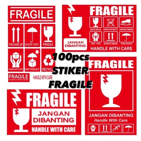 Jual 100pcs Stiker Fragile / Stiker Label Jangan Dibanting Fragile 7 ...