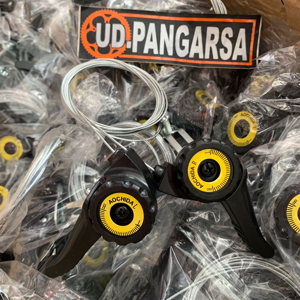 Jual Shifter Operan sepeda Aochida 6 7 speed 1 set alloy lipat minion ...