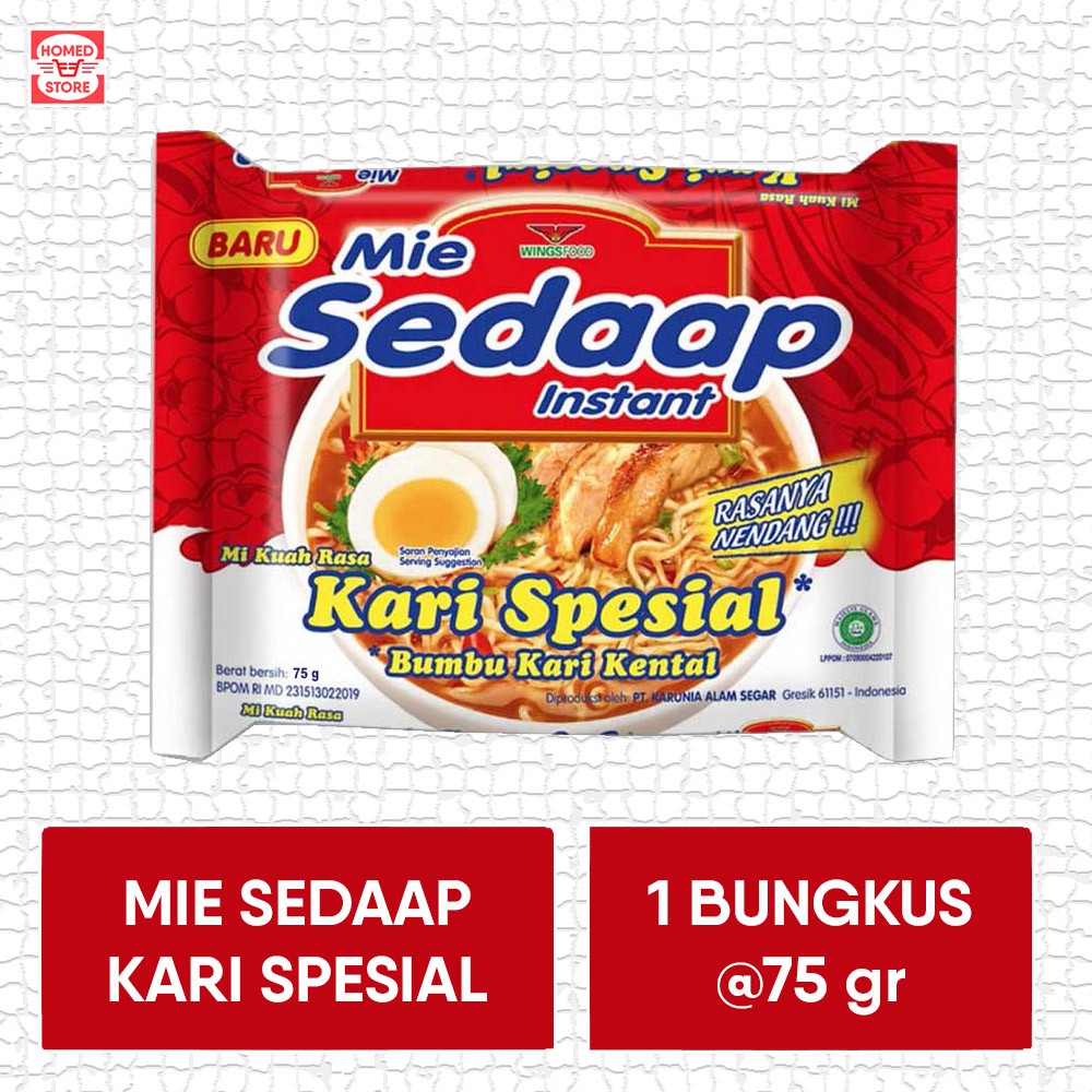 Jual Mie Sedap Sedaap Instant Rasa Kari Spesial 1 Bungkus 75 Gr