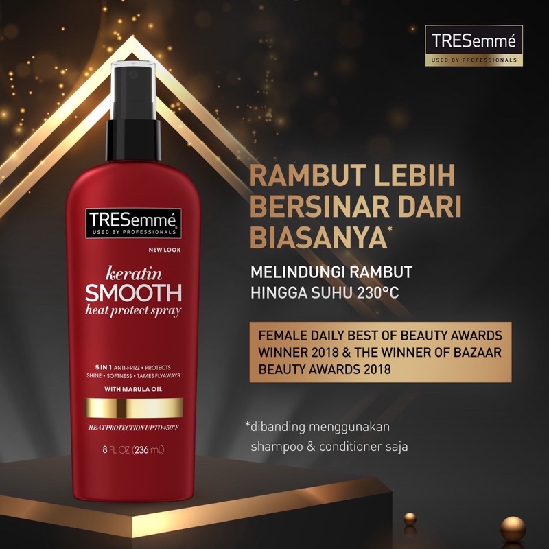 Jual Tresemme Keratin Smooth Heat Protect Spray Marula Oil 236ml ...