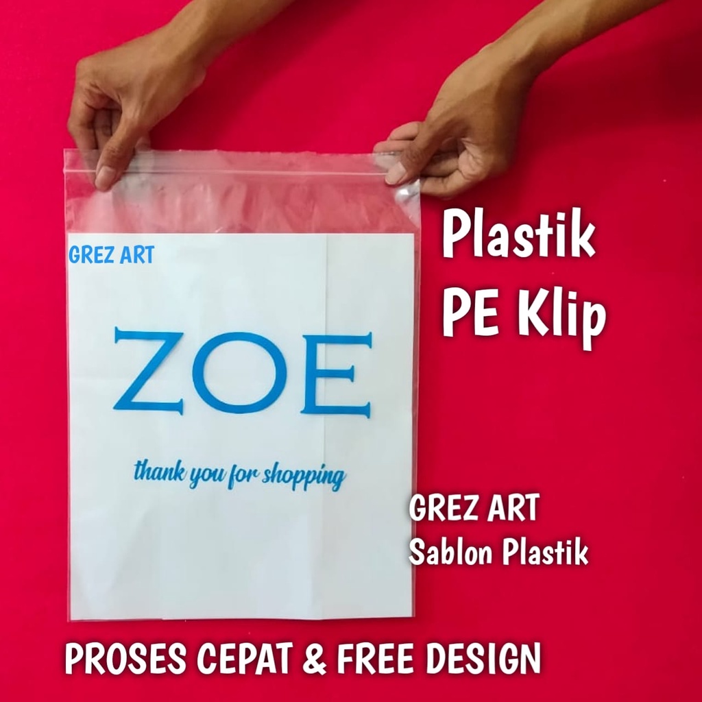 Jual Plastik Sablon Ziplock 25x35 Pe Klip Shopee Indonesia 1797