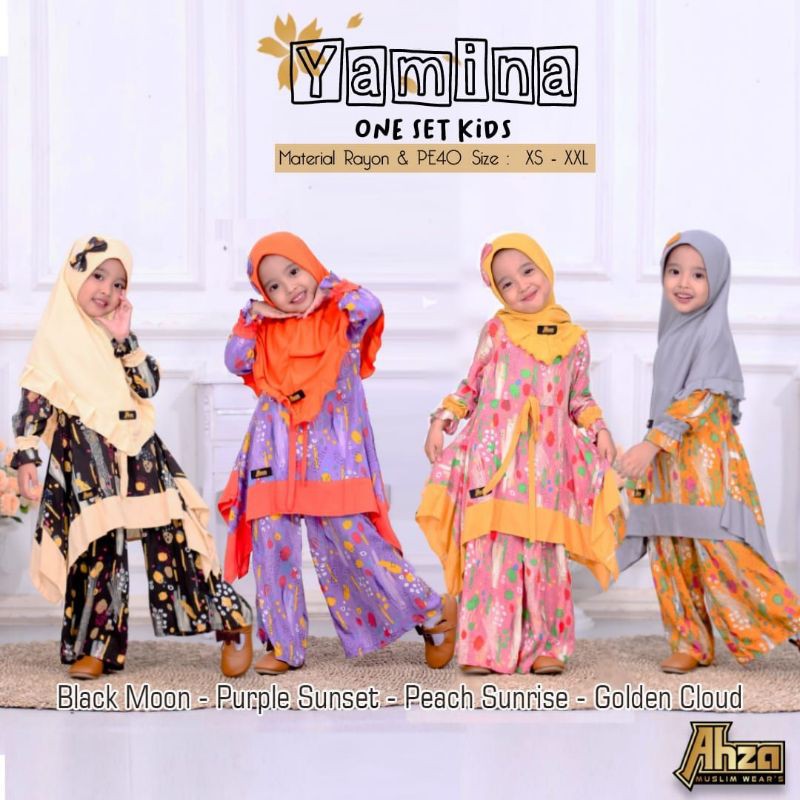 Jual AHZA HEPPIN// One set Yamina ori by Ahza/Set tunik lengkap dengan ...