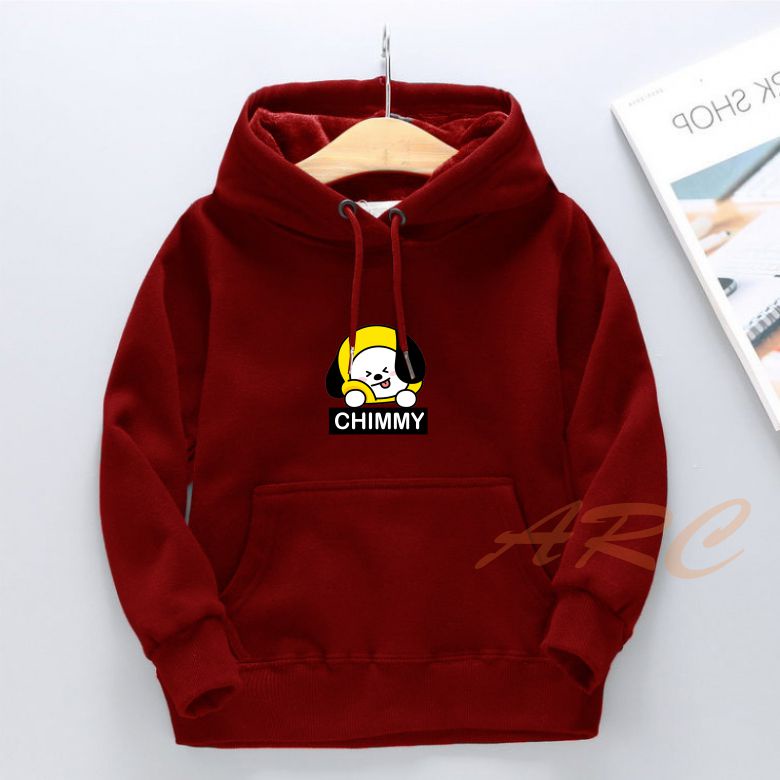Jual Jaket CHIMMY Hoodie anak BTS BT21 Flecce Tebal Sweater Anak