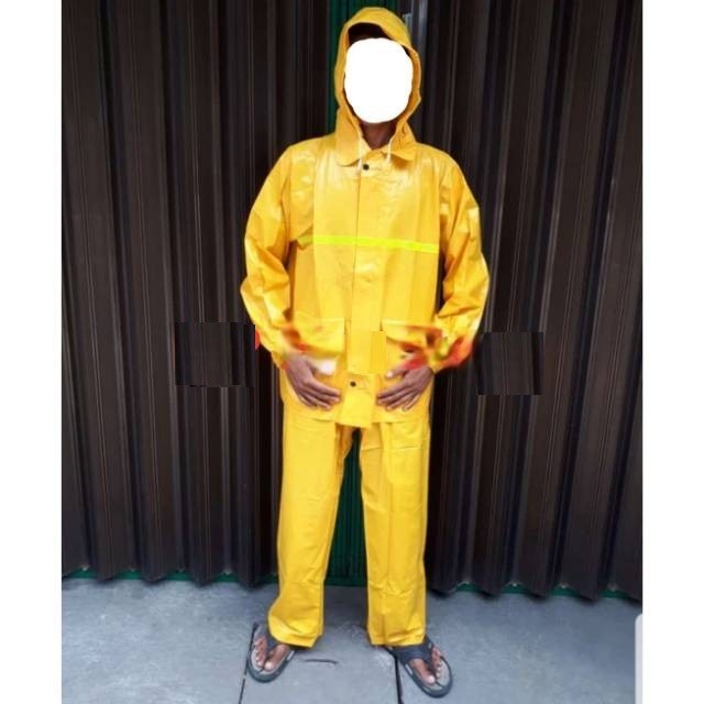 Jual Jas Hujan Setelan Proyek Warna Kuning Merk Dolphin | Shopee Indonesia