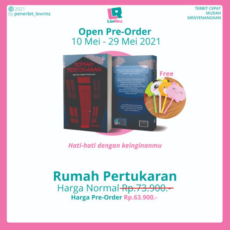 Jual Buku Novel Rumah Pertukaran Original Penerbit Lovrinz Shopee