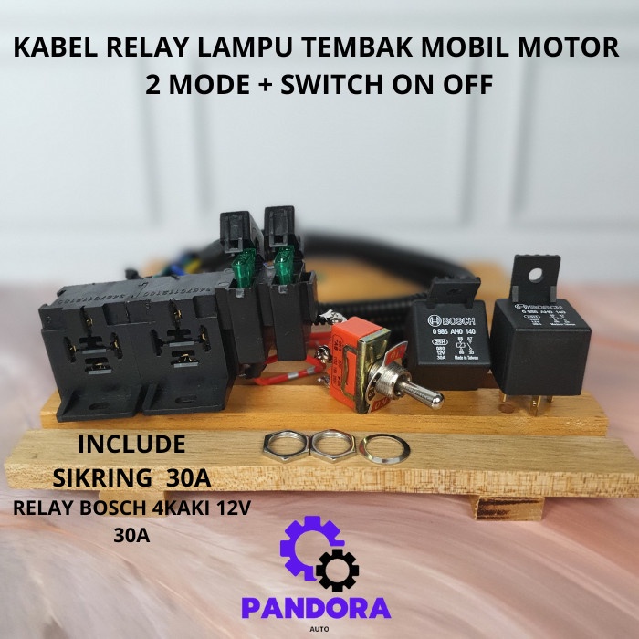 Jual KABEL RELAY SET LAMPU TEMBAK / SOROT / LED MOBIL MOTOR 2 MODE HIGH