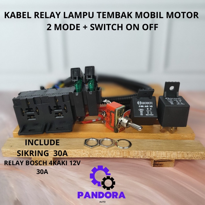 Jual Kabel Relay Set Lampu Tembak Sorot Led Mobil Motor Mode High