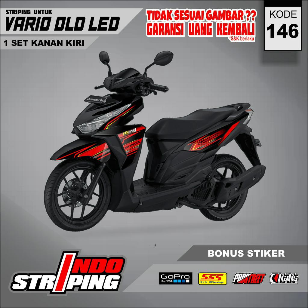 Jual Stiker Motor Vario Striping Variasi Honda Vario Old Led Cc Setiker Semi Full Body