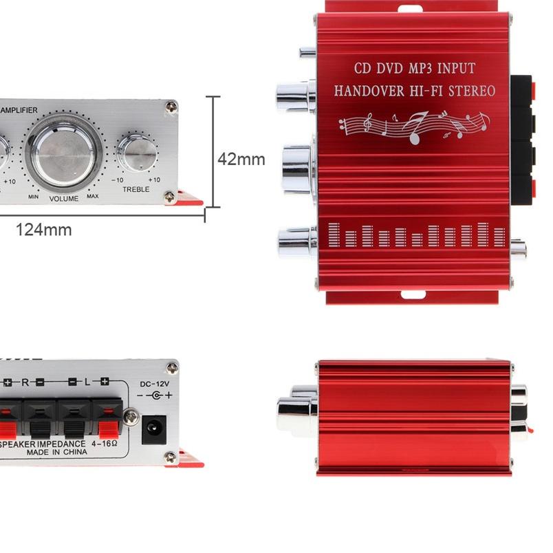 Jual Ampli Mini HiFi Stereo Power Amplifier 12V 20W 2 Channel Power