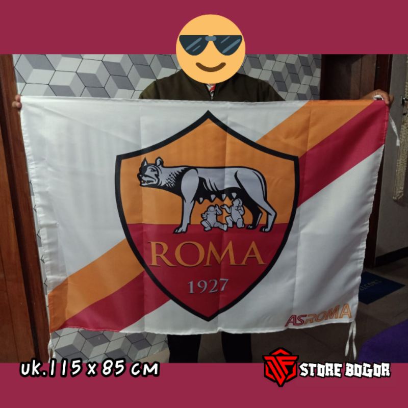 Jual BENDERA AS ROMA FLAG ROMA BESAR | Shopee Indonesia