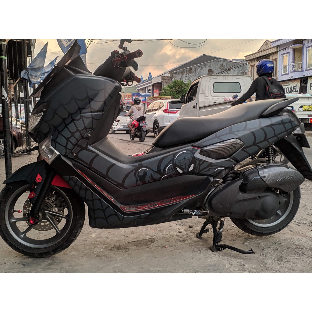 Jual Stiker Nmax Decal Full Body Nmax Premium Black Spiderman Doff DNKZ ...