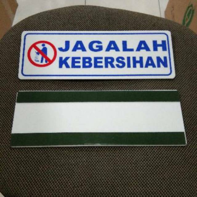 Jual Acrylic Akrilik Perlengkapan Rumah Kantor Sign Label Jagalah Kebersihan Shopee Indonesia