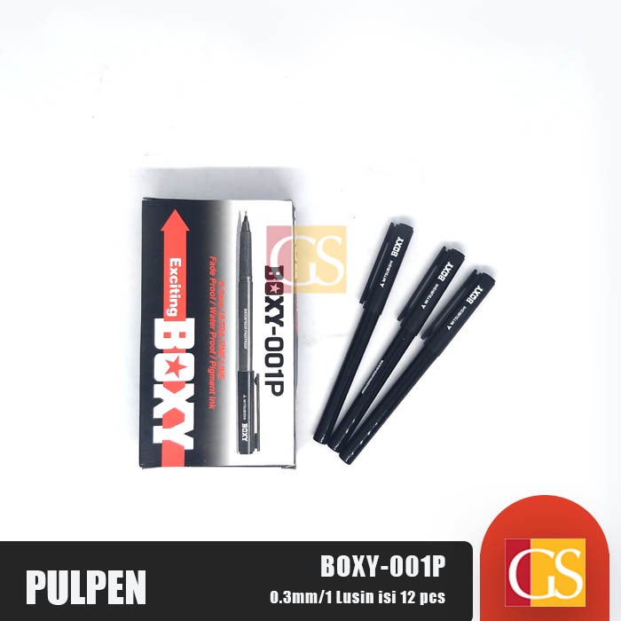 Jual PULPEN BOXY 001P HITAM (1Pcs) | Shopee Indonesia