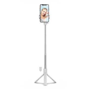 KINGS 5533 Tripod Bluetooth Selfie Stick LED Tripod Lampu LED Tongsis Tripod LED Bluetooth 4 In