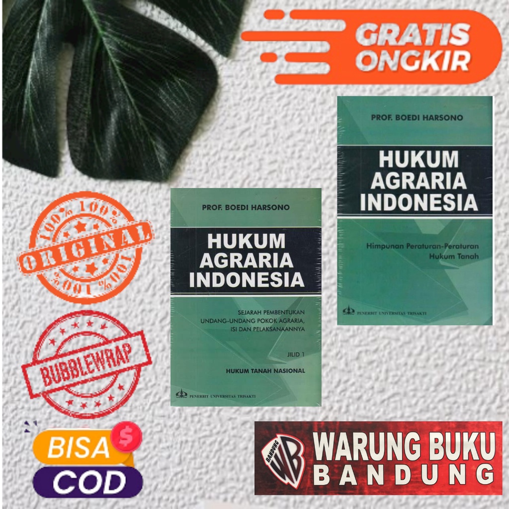 Jual PAKET BUKU HUKUM AGRARIA BOEDI HARSONO - SEJARAH PEMBENTUKAN ...