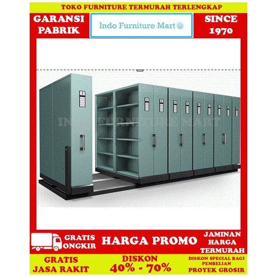 Jual Lemari Arsip Filing Cabinet Mobile File System Besi Alba Mf62230 ...