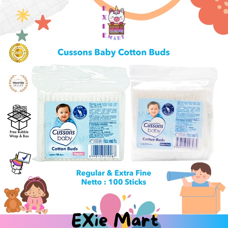 Jual CUSSONS BABY COTTON BUDS 100 STICKS COTTON BUD BAYI Shopee