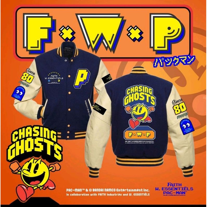 Jual Faith Industries Varsity Jacket Pacman 