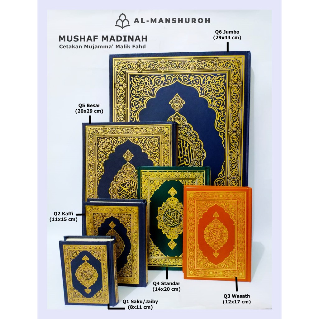 Jual Mushaf Al Quran Madinah Asli Cetakan Mujamma' Malik Fahd Ukuran Q6 ...