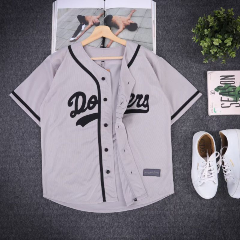 Jual Baju baseball dodgers hitam