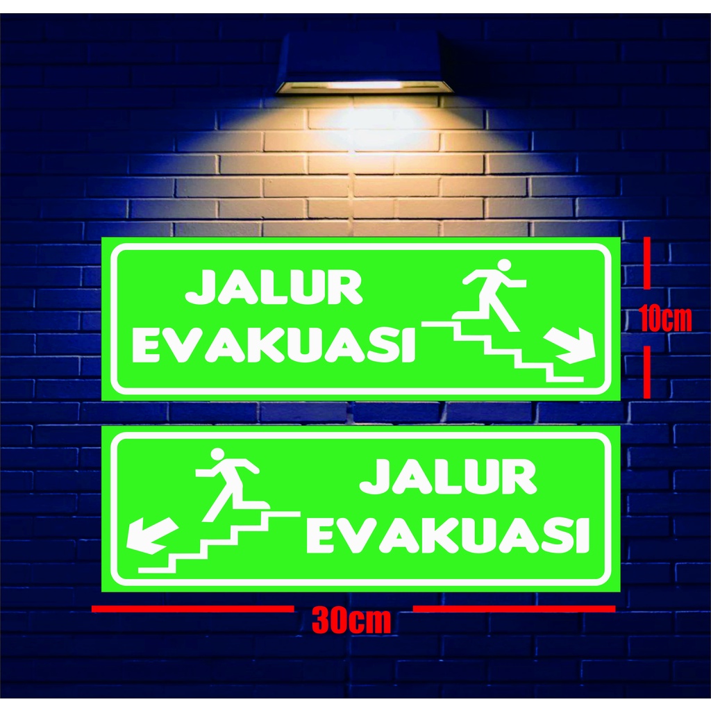 Jual STIKER SIGN JALUR EVAKUASI | Shopee Indonesia