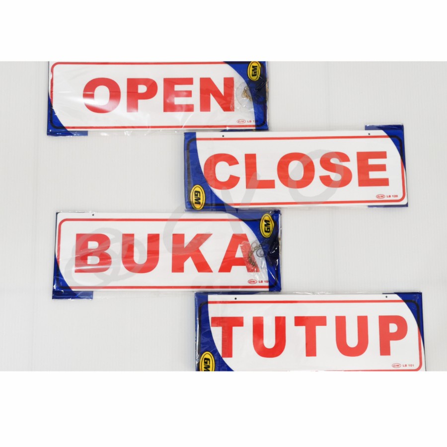 Jual Tulisan Buka Tutup Open Closed Besar Signbord Plat Tanda Untuk