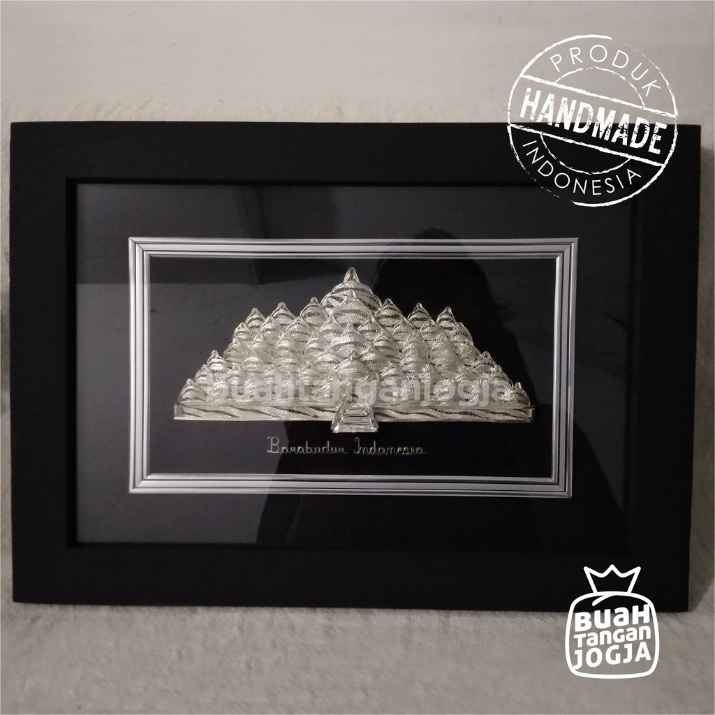 Jual Frame Candi Borobudur Lapis Perak - Kerajinan Khas Kotagede Jogja ...