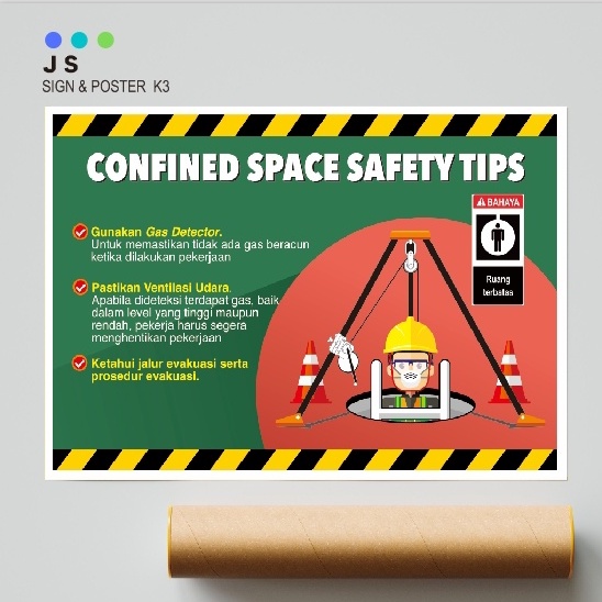 Jual POSTER SAFETY K3 - CONFINED SPACE | Shopee Indonesia