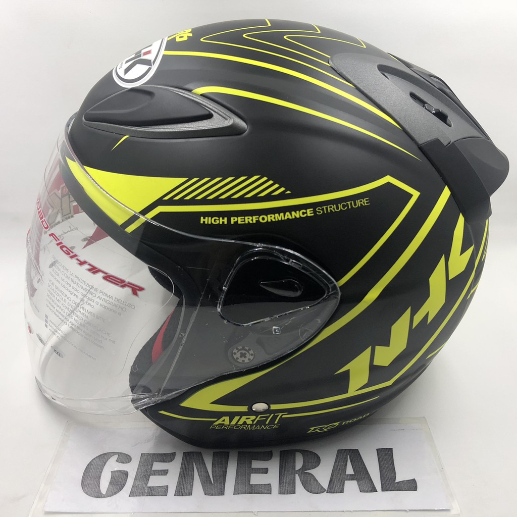 Jual GOYANG HARGA:: Helm NHK R6 Motif Airfit-R / Airfit Black Yellow ...