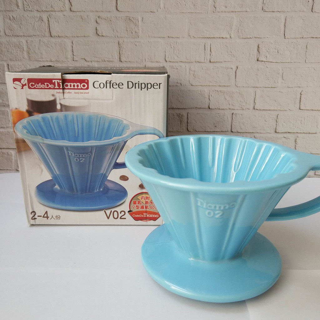 Jual Tiamo Coffee Dripper Ceramic Biru HG5536BB Kopi Dripper keramik