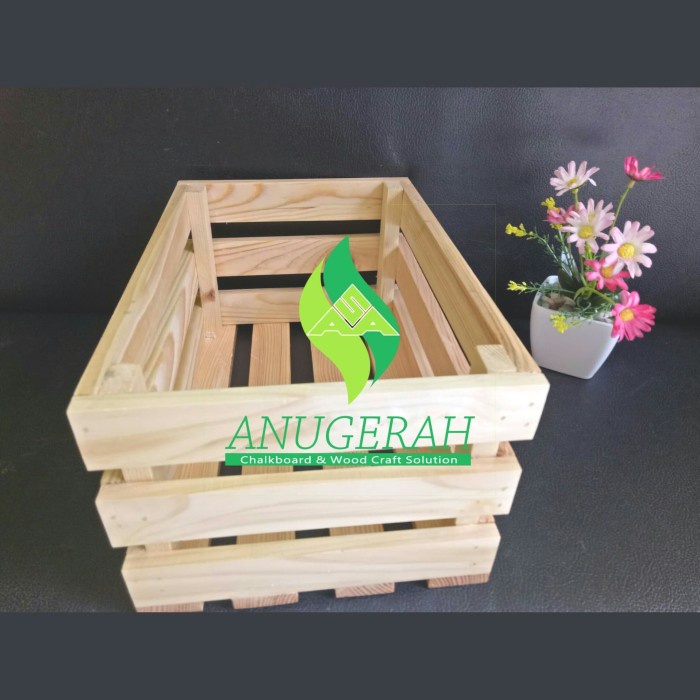 Jual 30X20X15Cm Mini Wood Crates Kotak Kayu Peti Kayu Jati Belanda