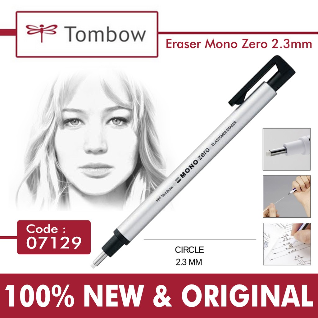 Jual Penghapus Tombow Mono Zero Eraser 2.3 mm Circle Silver Shopee