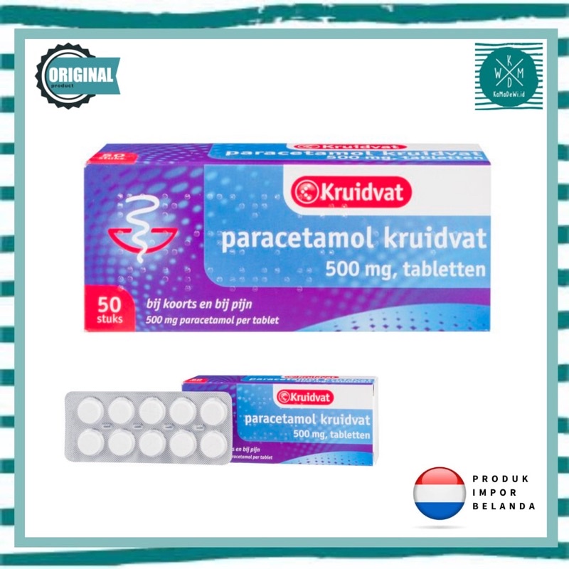 Jual PARACETAMOL 500MG KRUIDVAT IMPORT BELANDA Shopee Indonesia
