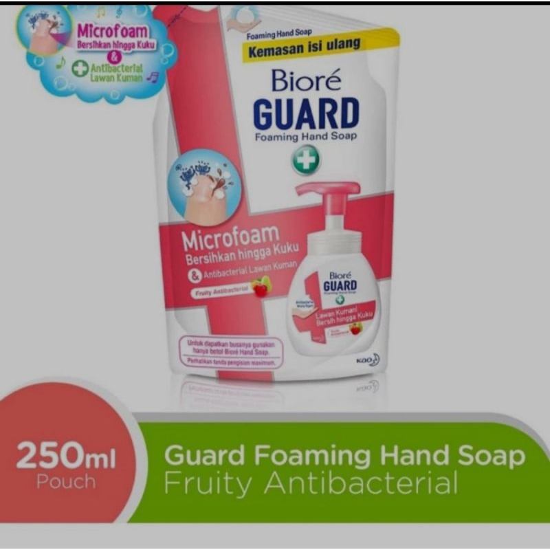Jual biore guard handsoap hand wash microfoam / busa refill 250ml ...