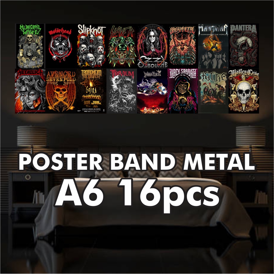 Jual Poster Metal A6 16pcs Poster Band Poster Metal Aesthetic Poster ...