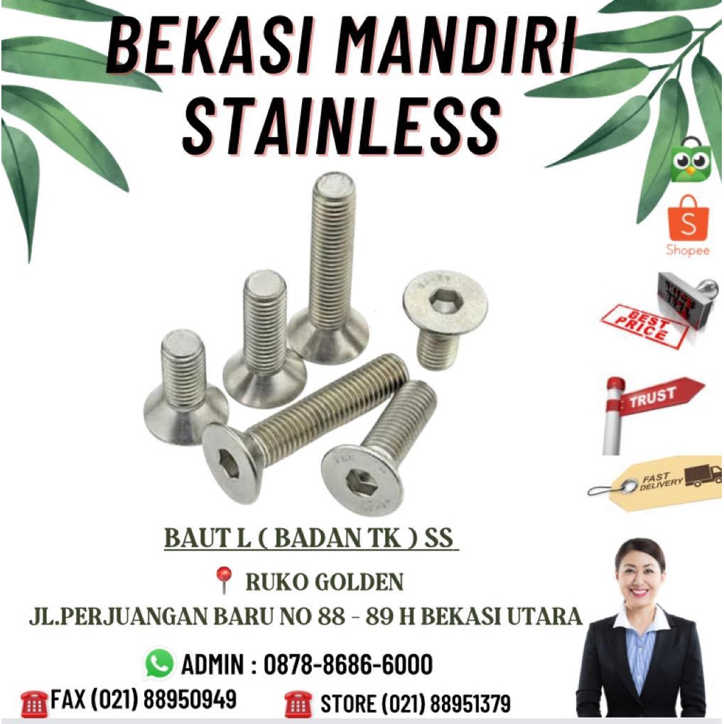 Jual Baut L M 12 X 100 MM Stainless Steel ( Badan TK ) | Shopee Indonesia