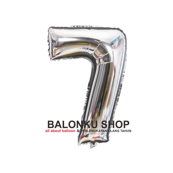 Jual Balon Foil Angka Jumbo Silver Cm Balon Angka Jumbo Cm