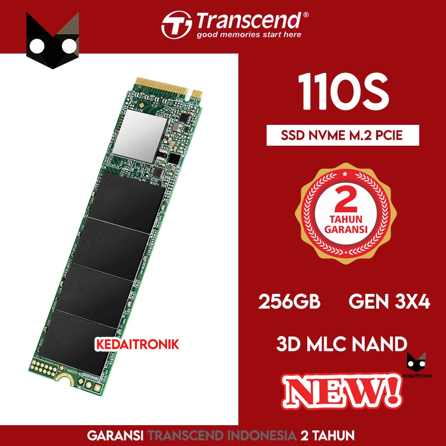 Jual Ssd 256gb Transcend Pcie Nvme Nand 110s Gen 3x4 3d Nand Flash Memory Shopee Indonesia 3352