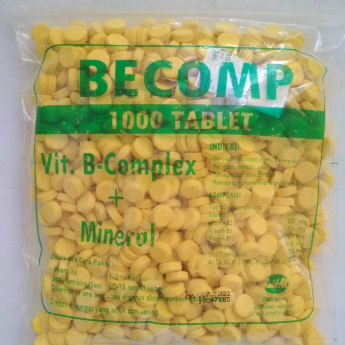 Jual BECOMP BECOM TABLET 1 PAK 1000 BUTIR BCOMP RAID-ALL VITAMIN B ...