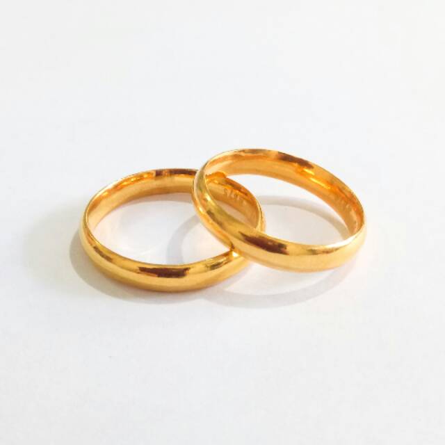 Jual Cincin Pria atau wanita model poloa premium nikah wedding ring ...