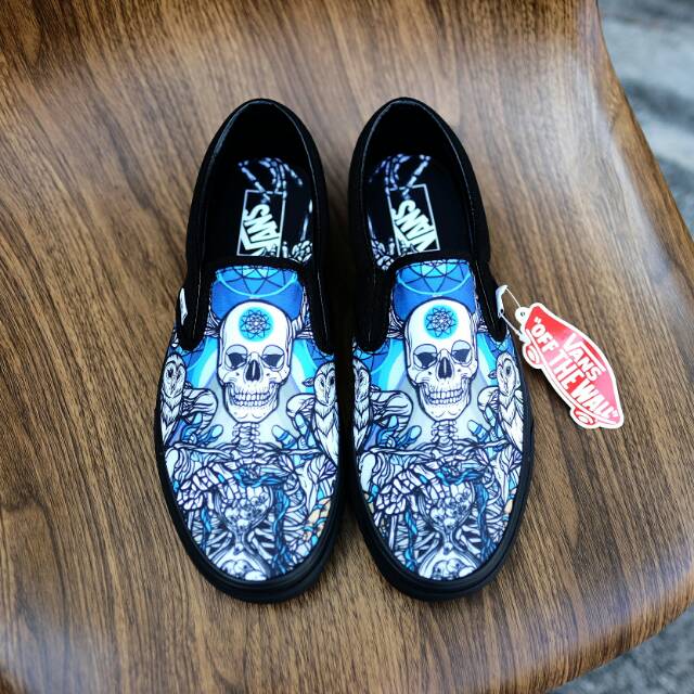 Vans Slip On Skull Schoph Black