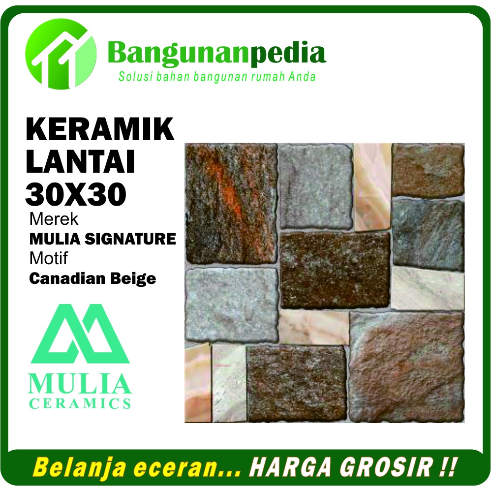 Jual Keramik Lantai Mulia 30x30 Canadian Motif Batu Alam Keramik Kasar