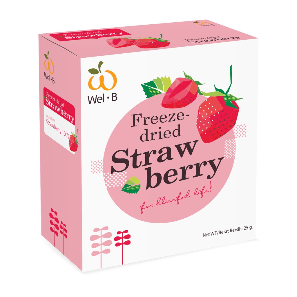 Strawberry　Shopee　Indonesia　[25　Wel-B　Dried　Freeze　Jual　gr]
