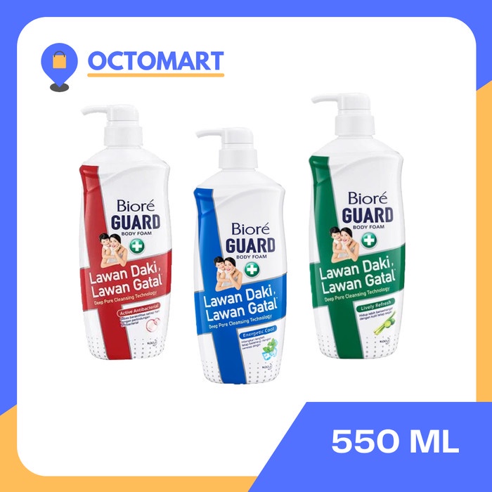 Jual BIORE GUARD Sabun Mandi Cair Botol Pump 550ML / 550 ML Body Foam ...