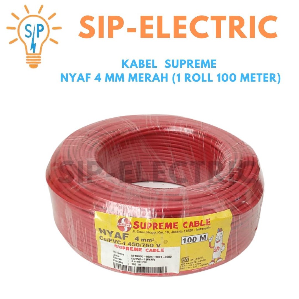 Jual Kabel Supreme Nyaf Mm Merah Roll Meter Shopee Indonesia