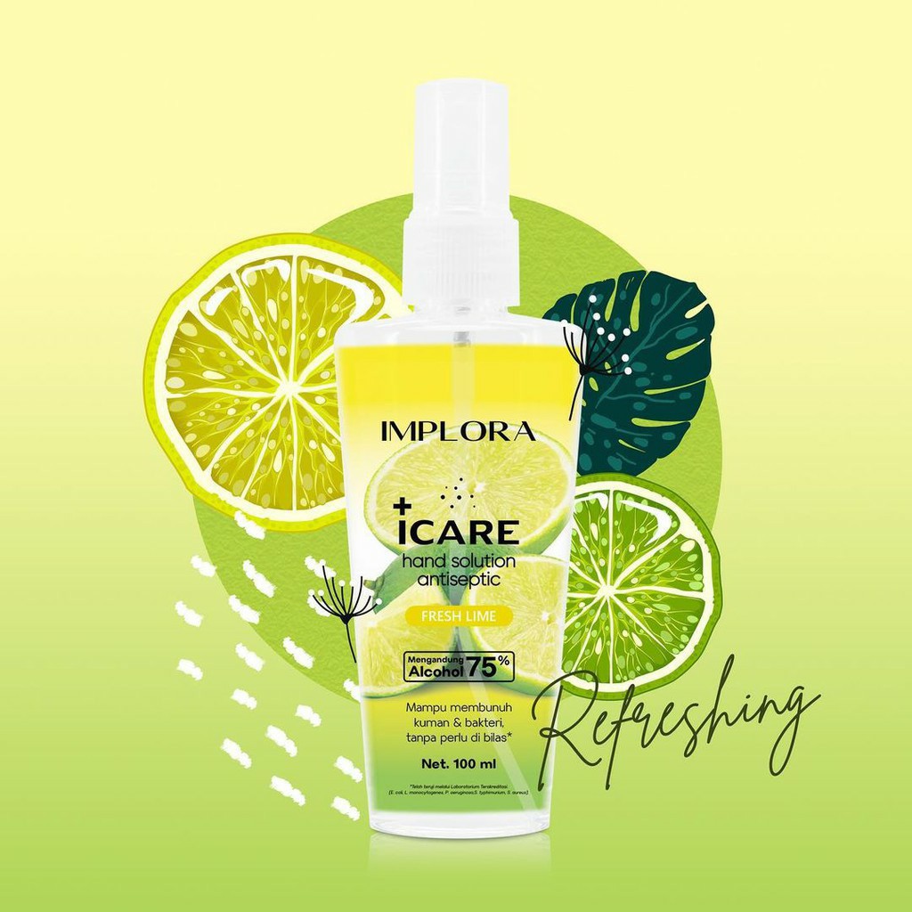Jual Implora Icare Hand Solution Antiseptic Spray 100 ml | Shopee Indonesia