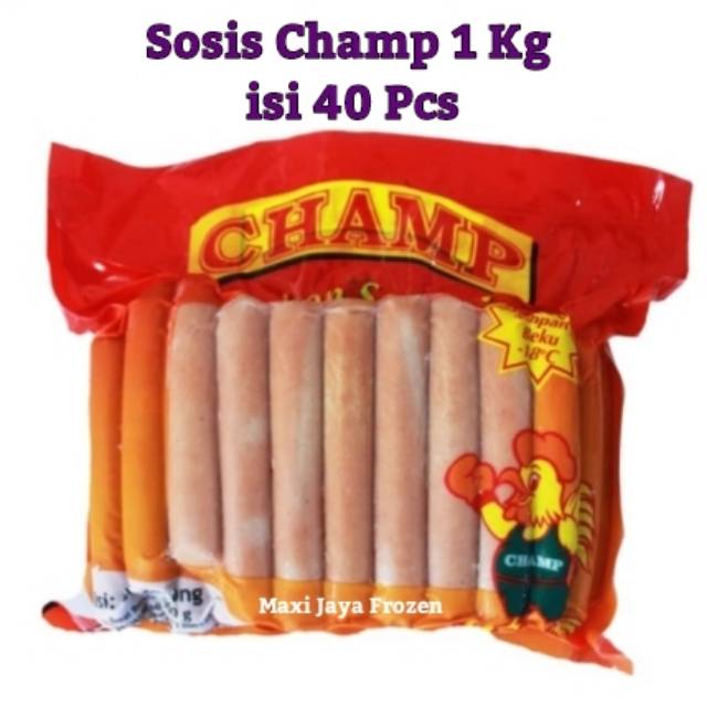 Jual Sosis Ayam Champ 1 Kg 40 Pcs Shopee Indonesia